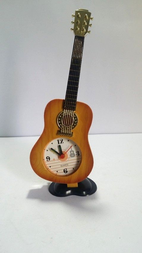 Decorative Guitar Table Clock with Alarm