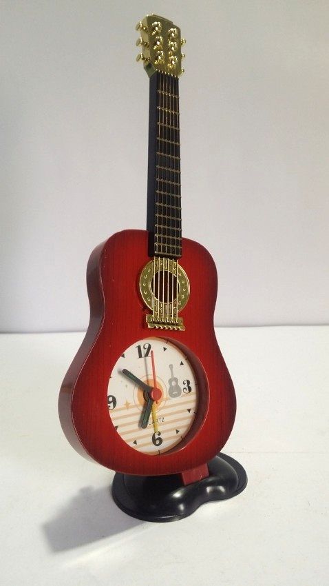 Decorative Guitar Table Clock with Alarm