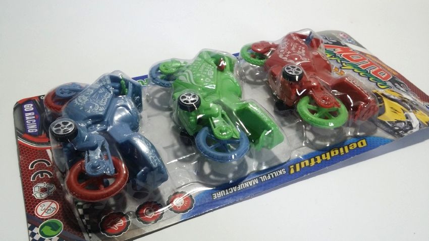 Cute Colorful Heavy Bike Toy Set - 3 Pieces