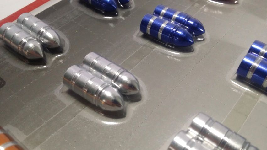 Rocket Style Wheel Nozzle Caps - For Cars & Bikes