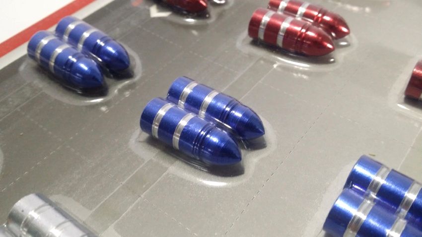 Rocket Style Wheel Nozzle Caps - For Cars & Bikes