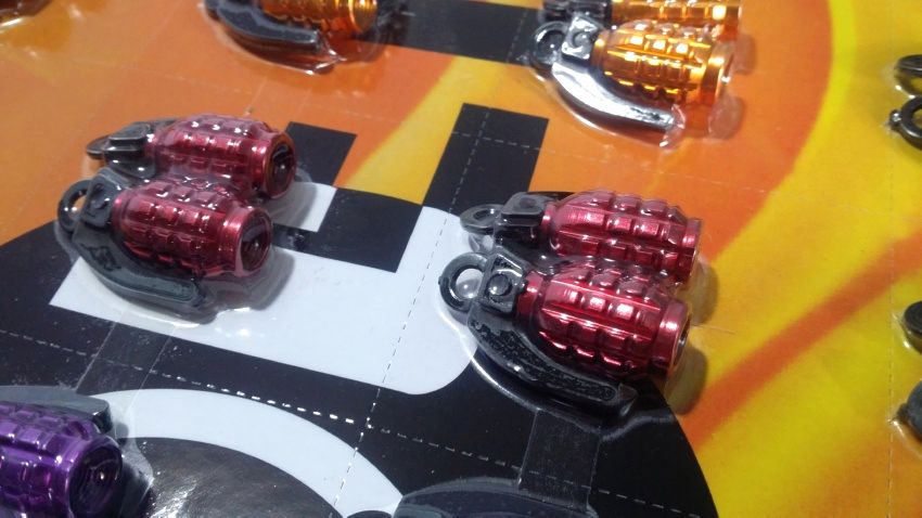 Grenade Style Wheel Nozzle Caps - For Cars & Bikes