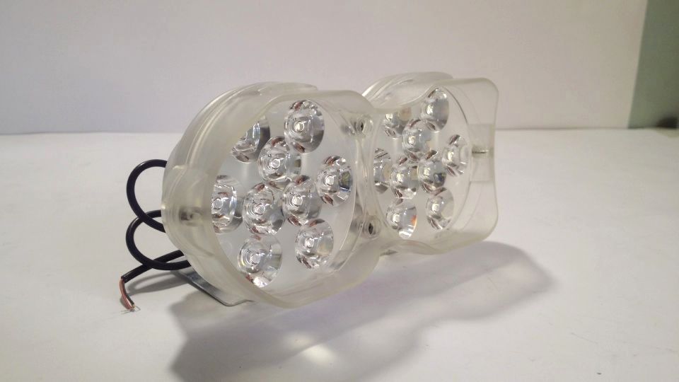 Colorful (White, Blue, Red) 18 LED Light - For Cars & Bikes