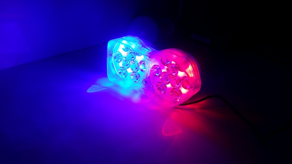 Colorful (White, Blue, Red) 18 LED Light - For Cars & Bikes