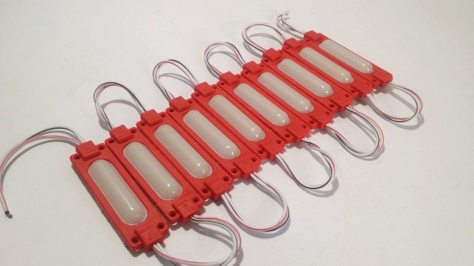 Universal Small LED Strip Lights - Red (4 Pieces)