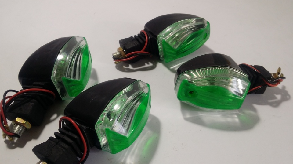 Green Bright Bike Indicators - Style 1