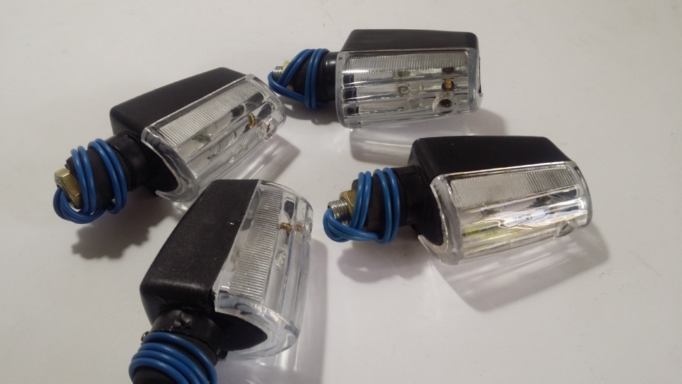White Bright Bike Indicators - Orange Light