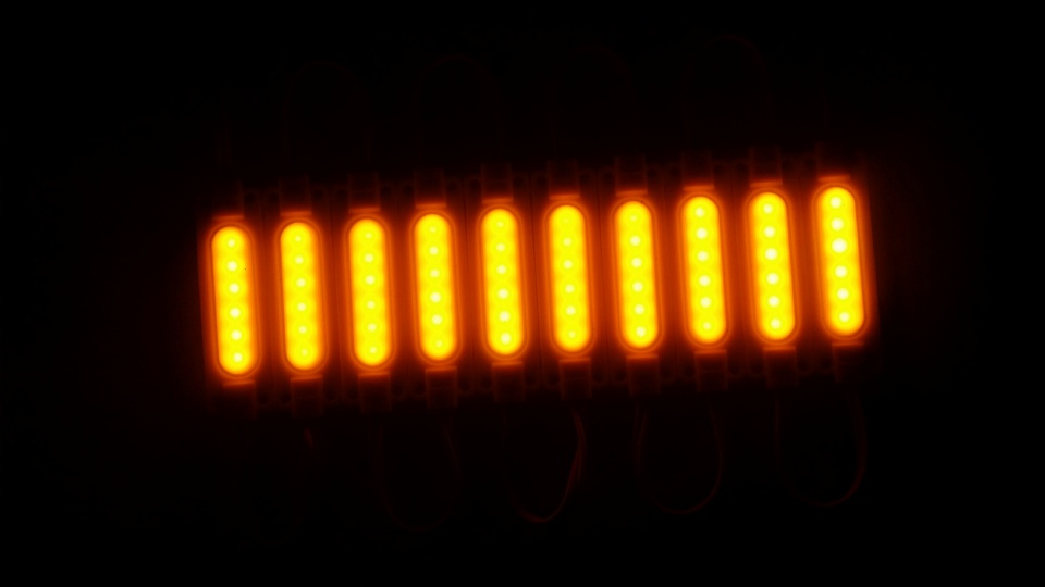 Universal Small LED Strip Lights - Yellow (4 Pieces)