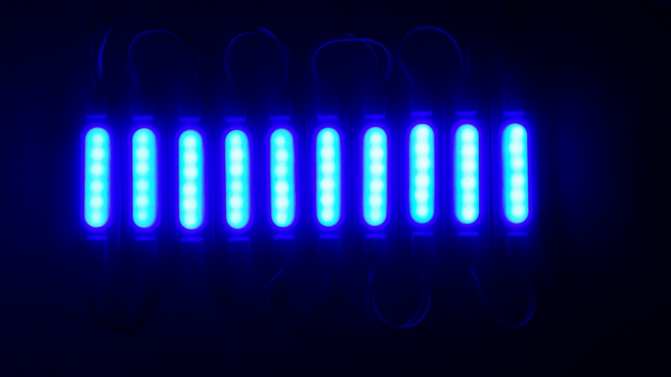 Universal Small LED Strip Lights - Blue (4 Pieces)