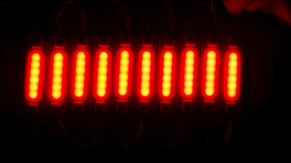 Universal Small LED Strip Lights - Red (4 Pieces)