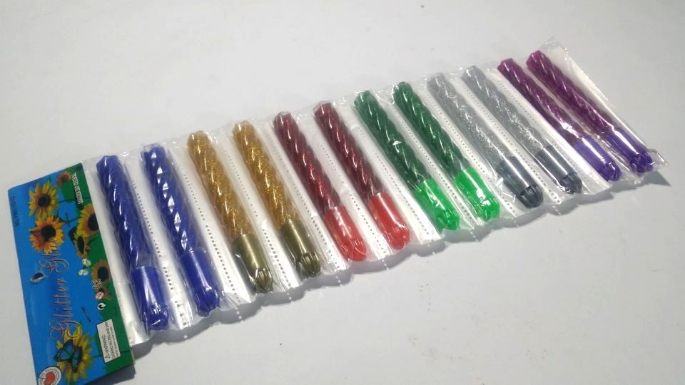 Colorful Glitter Tube Set - 12 Pieces - 6 Colors