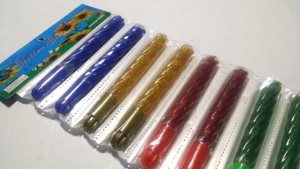 Colorful Glitter Tube Set - 12 Pieces - 6 Colors
