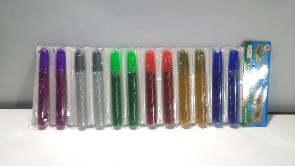 Colorful Glitter Tube Set - 12 Pieces - 6 Colors