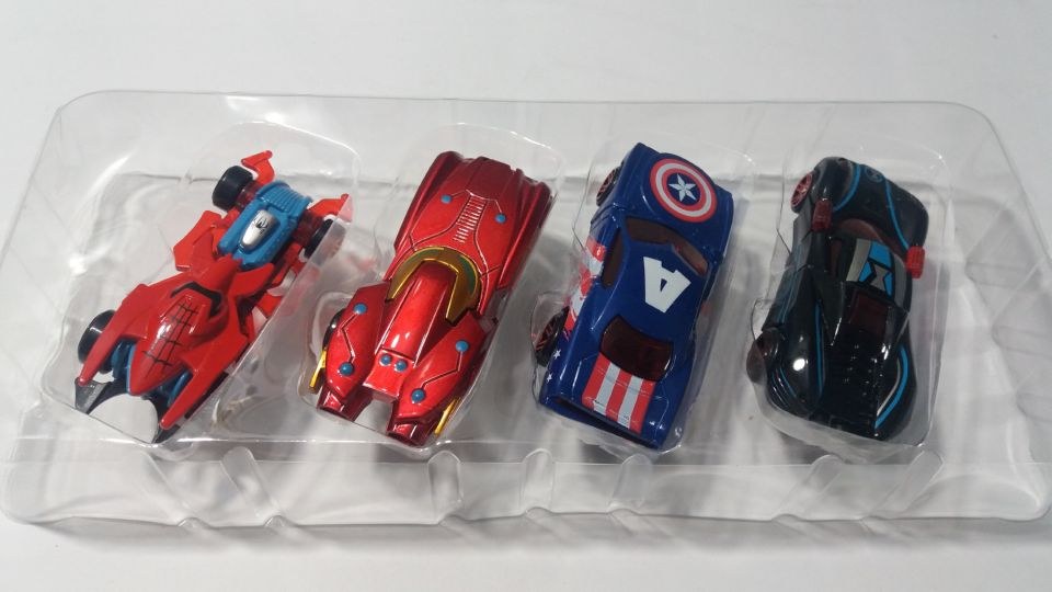 The Avengers Die Cast Sports Comic Cars - 4 Pieces