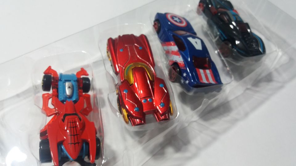 The Avengers Die Cast Sports Comic Cars - 4 Pieces