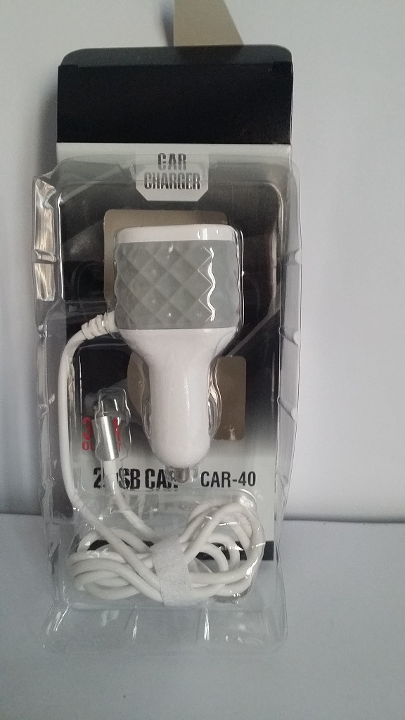 KMC 2 USB 1 Cable Car Charger - 3.4A Output