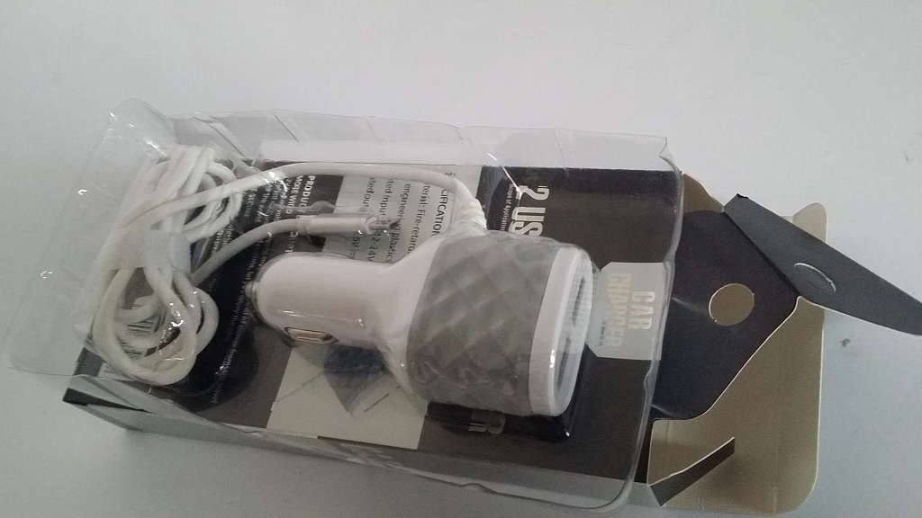 KMC 2 USB 1 Cable Car Charger - 3.4A Output