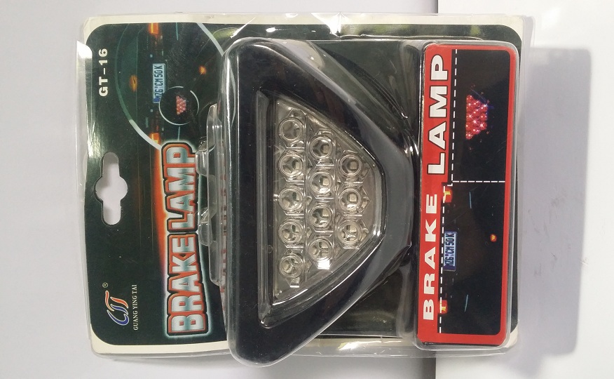 Universal Triangular Brake Light - White Style - 3 Wires