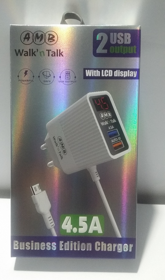 AMB LED Display Mobile Charger - 4.5A Output