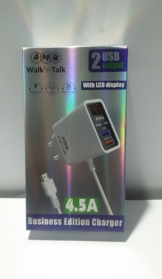 AMB LED Display Mobile Charger - 4.5A Output