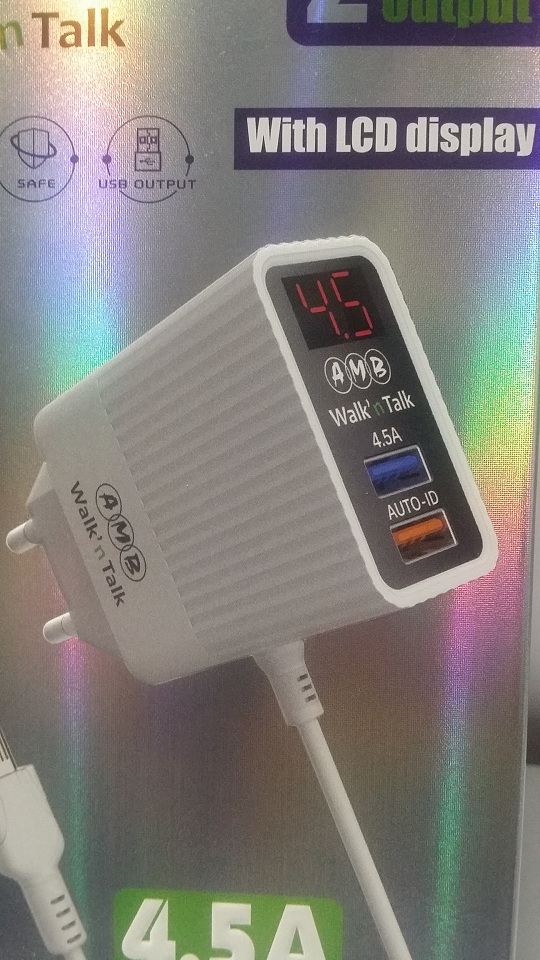 AMB LED Display Mobile Charger - 4.5A Output