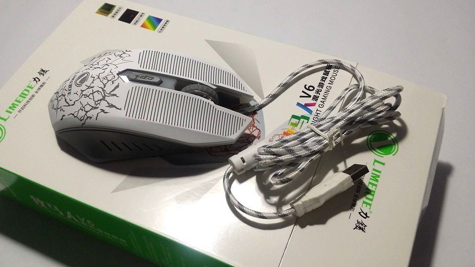 LIMEIDE V6 Gaming Mouse - White Grey