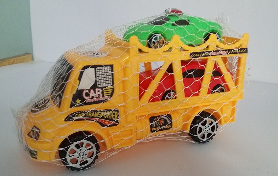 Toy Car Transport Truck Set with 2 Police Cars