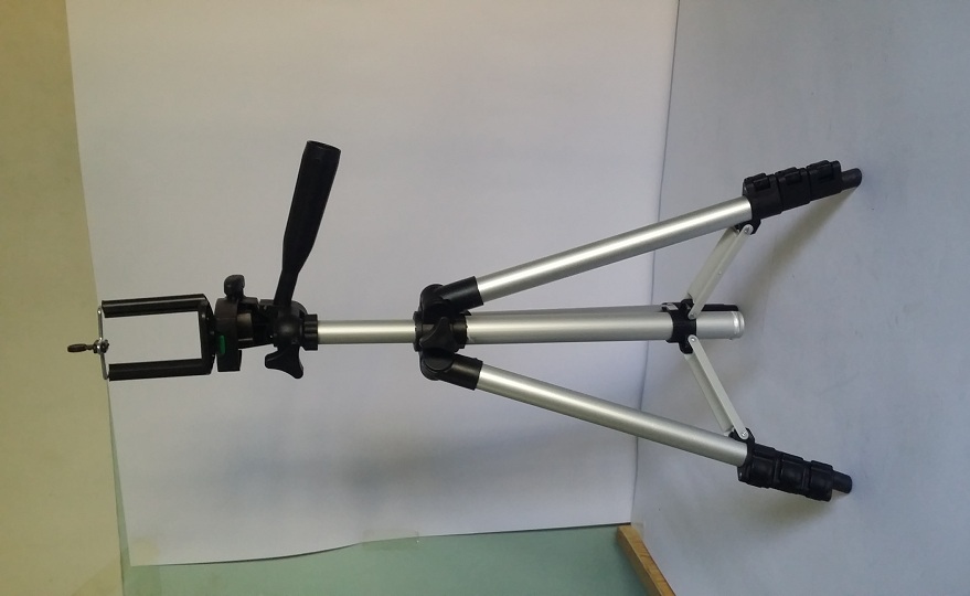 Adjustable Tripod for Camera & Mobile Phone - Silver
