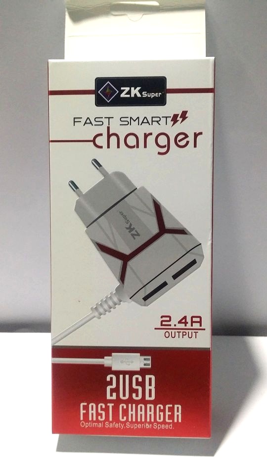 2 USB Plus 1 Cable 2.4A Mobile Charger - Type 1