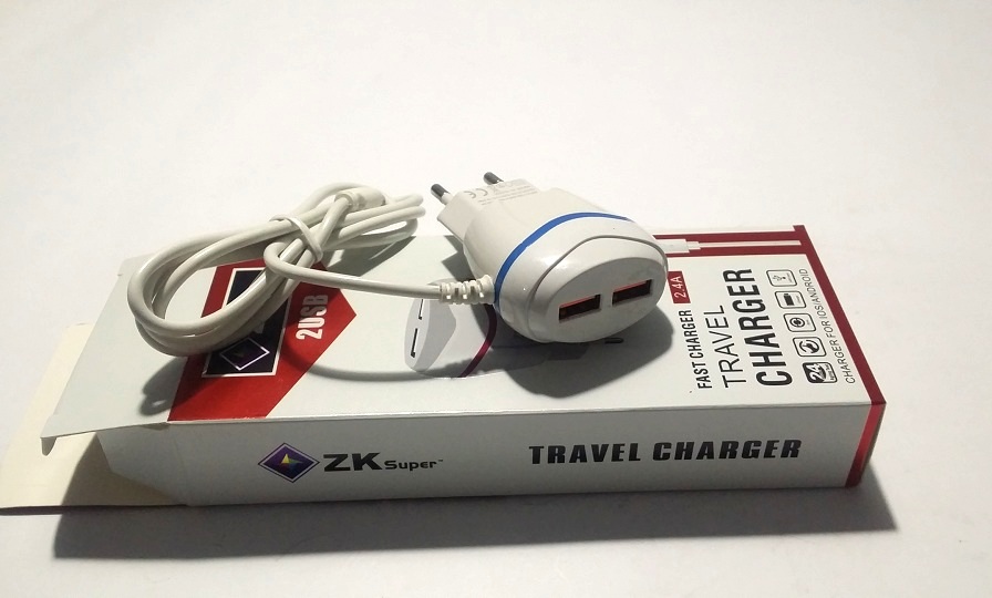 2 USB Plus 1 Cable 2.4A Mobile Charger - Type 2