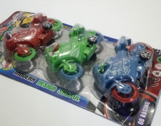 Cute Colorful Heavy Bike Toy Set - 3 Pieces