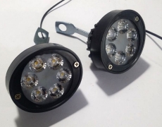 Pack of 2 Bright 6 LED Lights - For Motorcycles & Cars