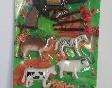 Cute Toy Animals Set with Pistol & Darts