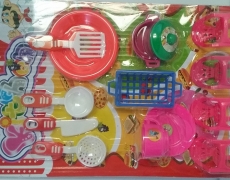 Toy Kitchen Set with Chairs for Girls - 13 Pieces