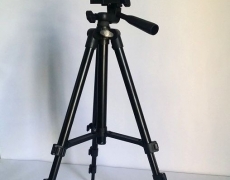 Adjustable Tripod for Camera & Mobile Phone - Black